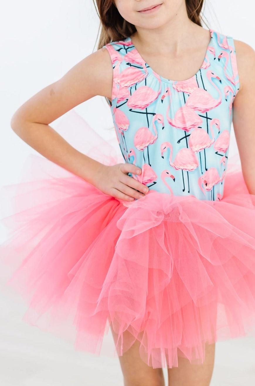 Pretty in Pink Flamingos Tank Tutu Leotard 2