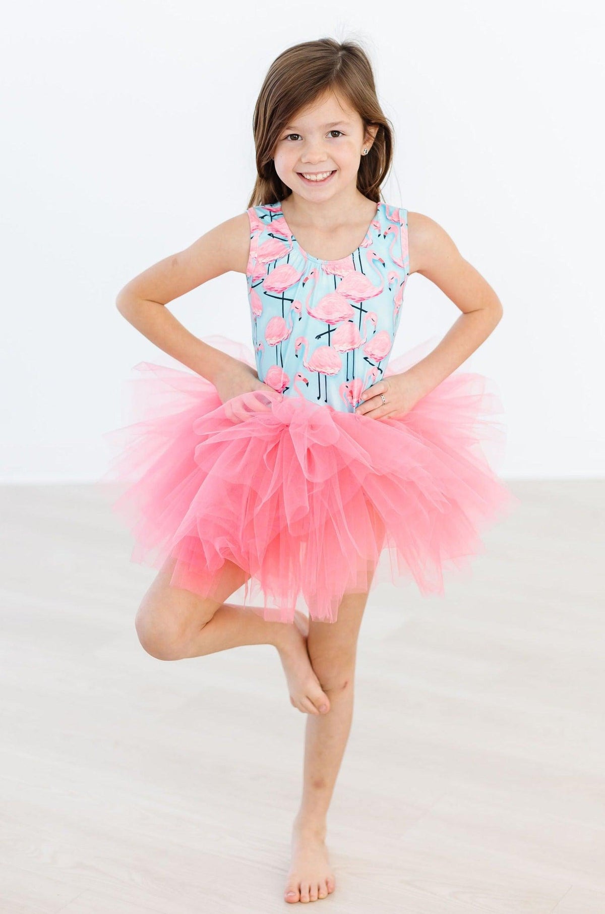 Pretty in Pink Flamingos Tank Tutu Leotard 1