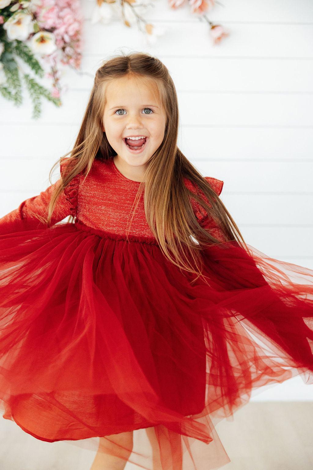 Pumpkin Spice Shimmer 3/4 Sleeve Tutu Dress 1