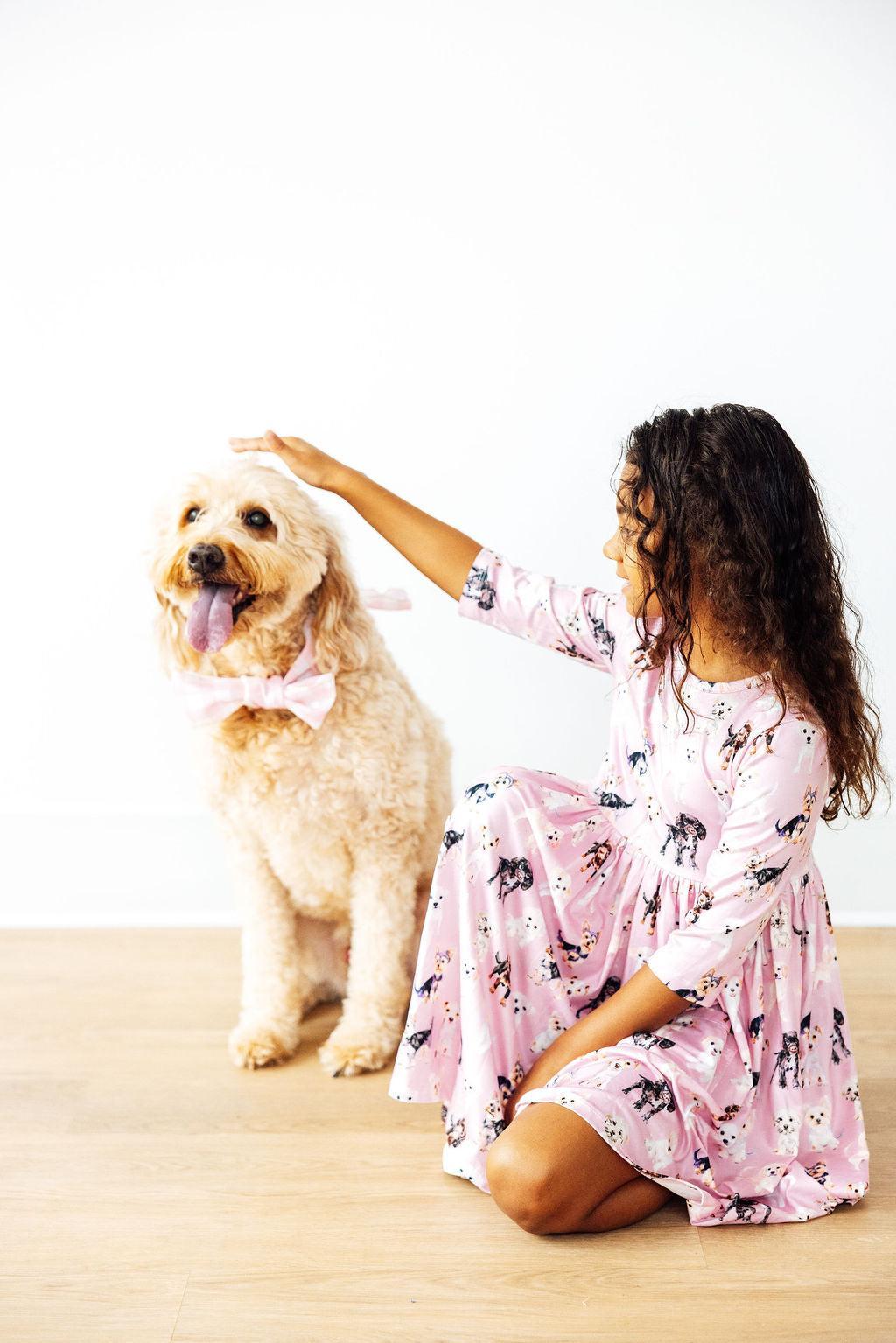 Puppy Kisses 3/4 Sleeve Pocket Twirl Dress 5