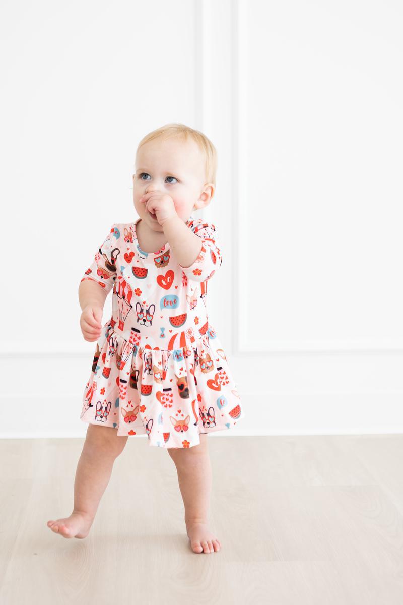 Puppy Love 3/4 Sleeve Twirl Bodysuit 4