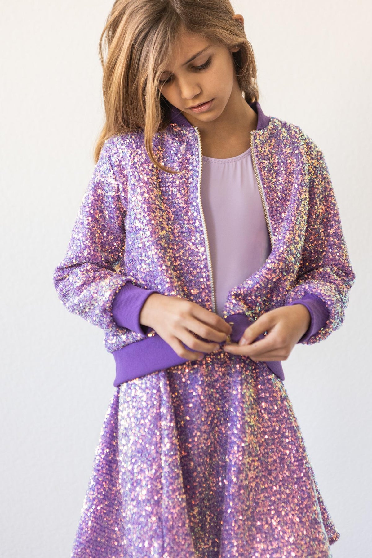 Purple Sequin Twirl Skort 2