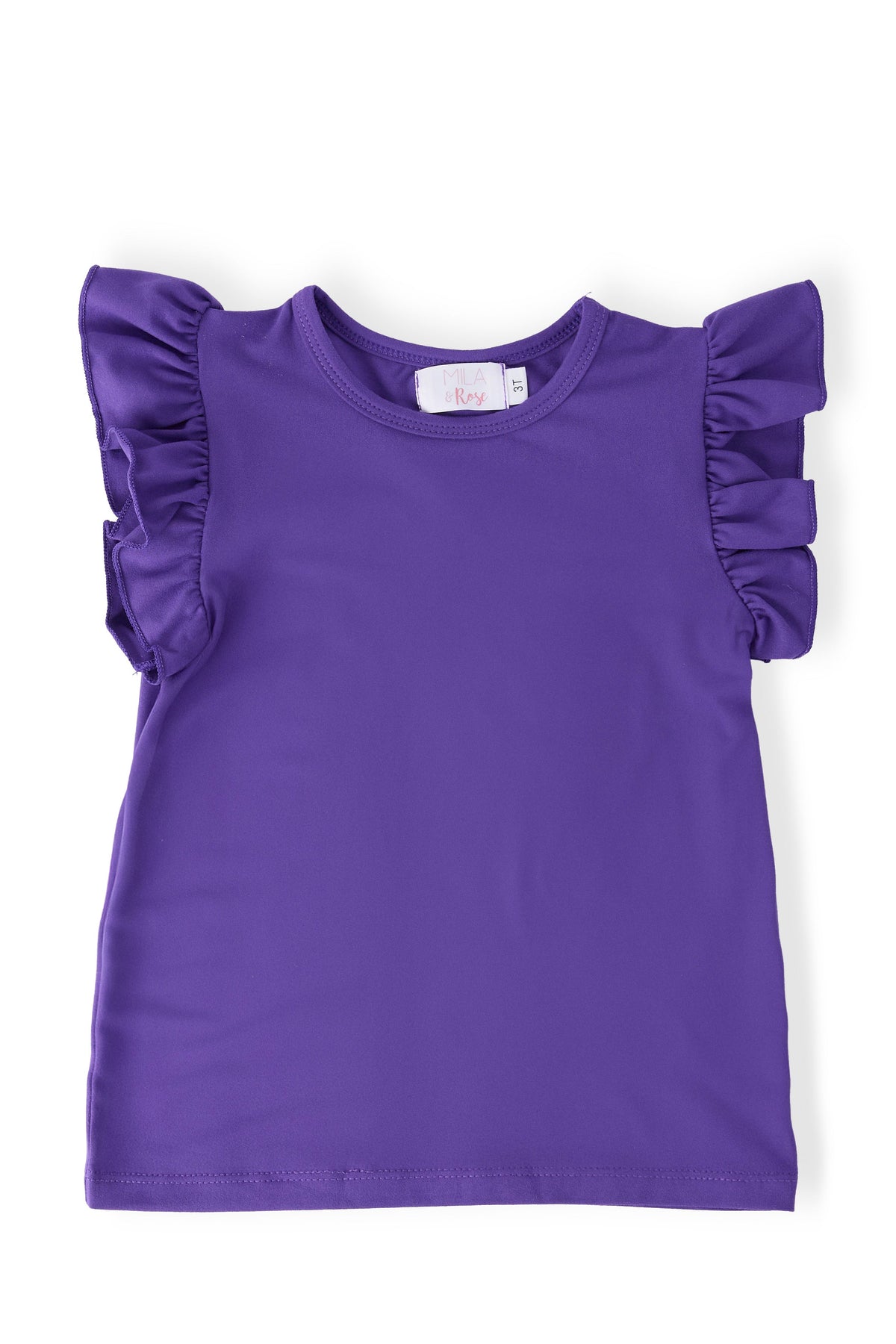 Purple S/S Ruffle Tee 1