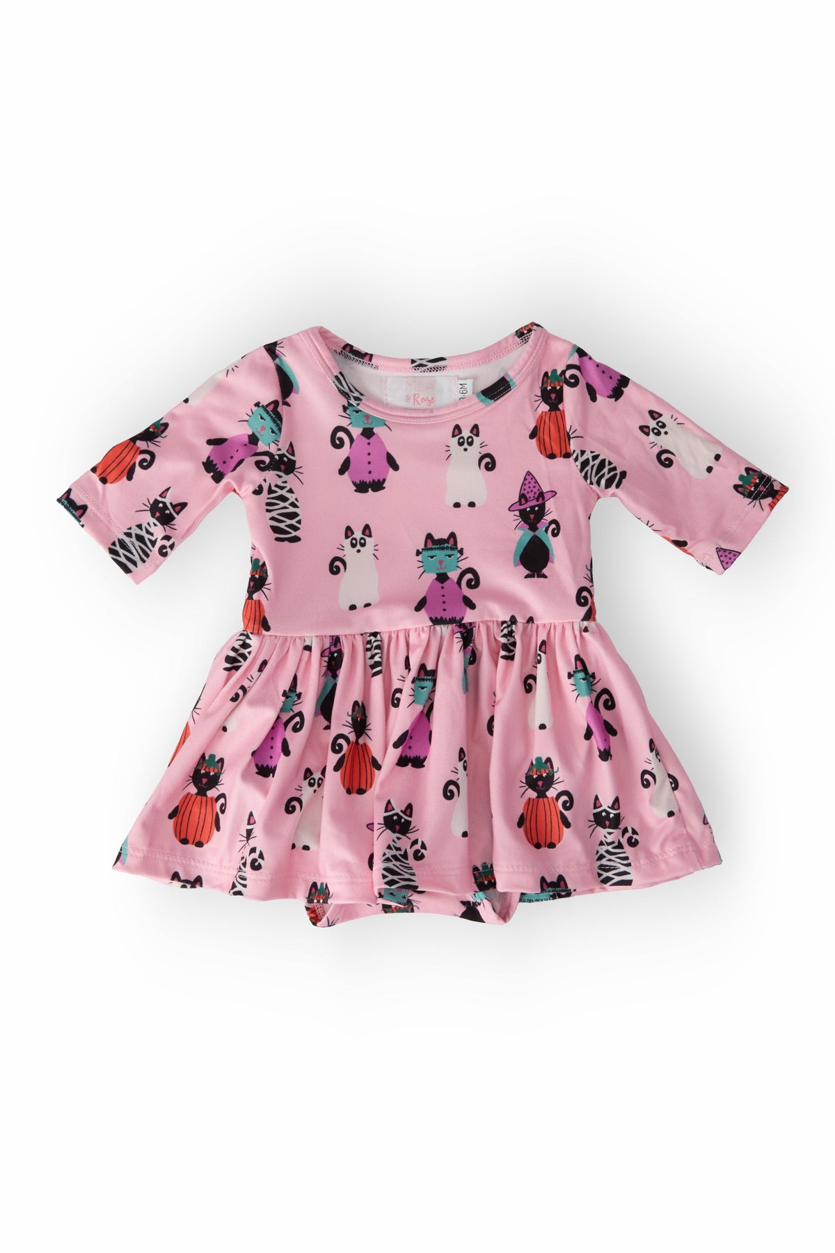 Purr-fectly Spooky 3/4 Sleeve Twirl Bodysuit 1