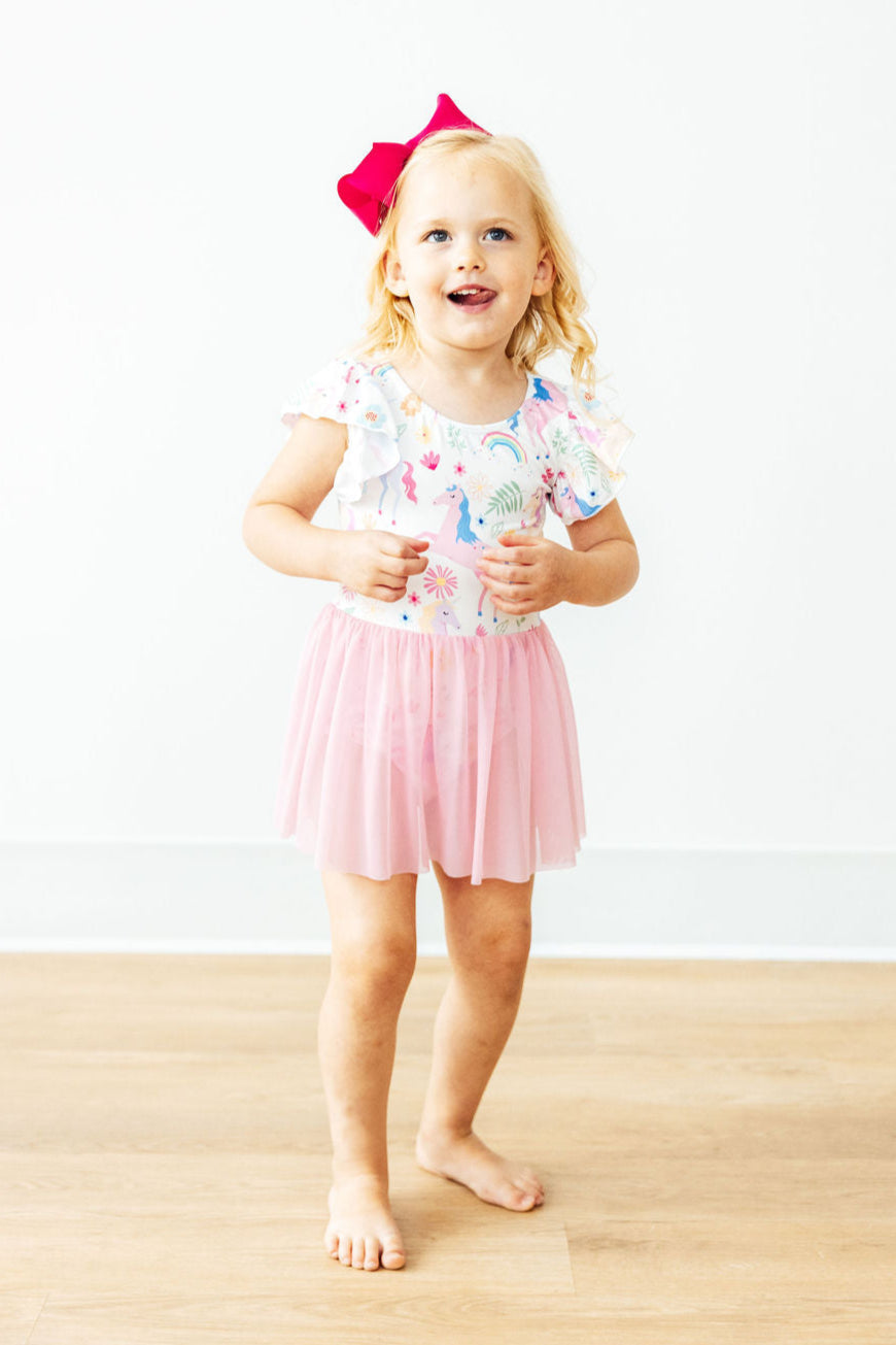 Rainbow Vibes S/S Twirl Leotard 3