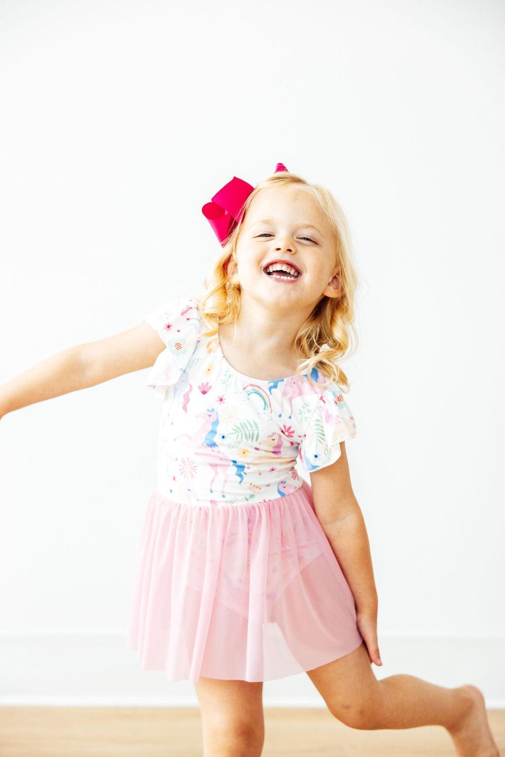 Rainbow Vibes S/S Twirl Leotard 4