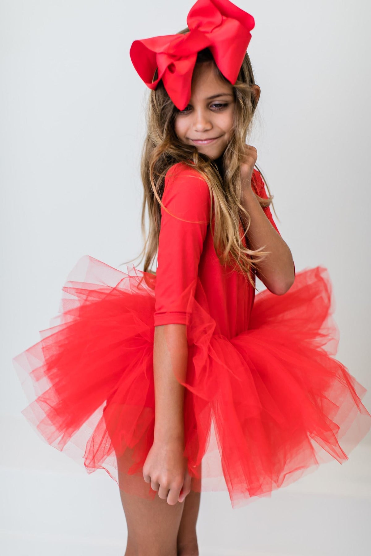 Red 3/4 Tutu Leotard 1