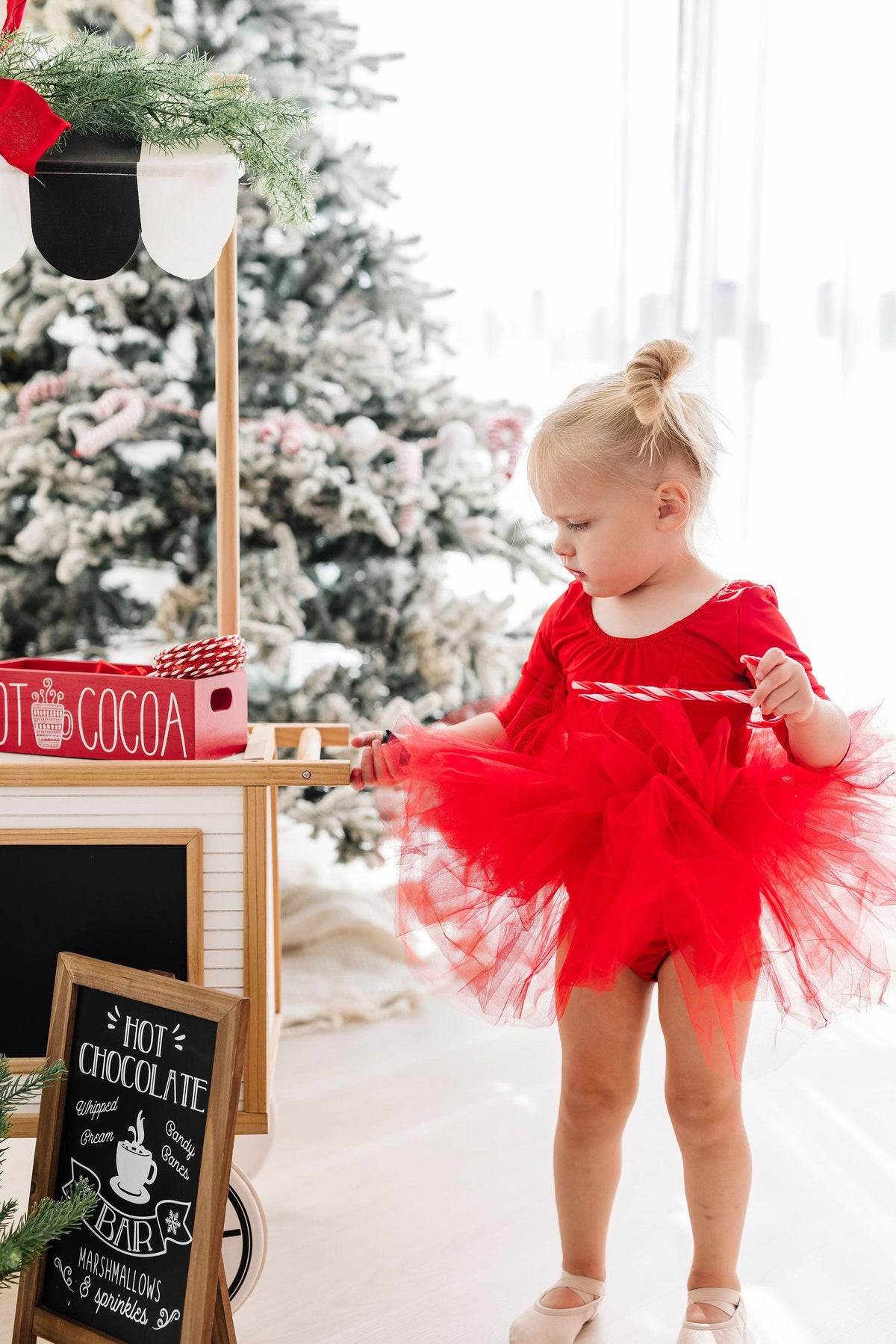 Red 3/4 Tutu Leotard 2