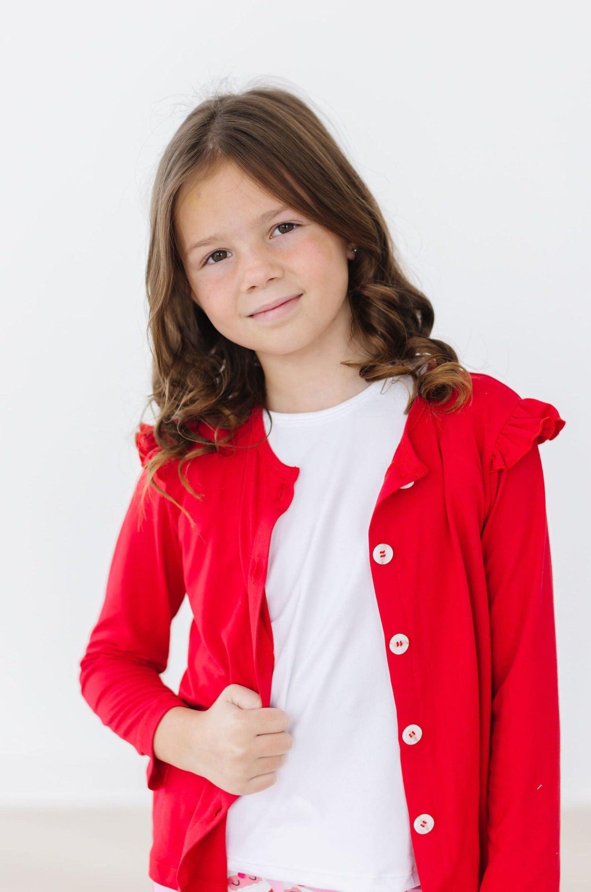 Red Ruffle Cardigan 3
