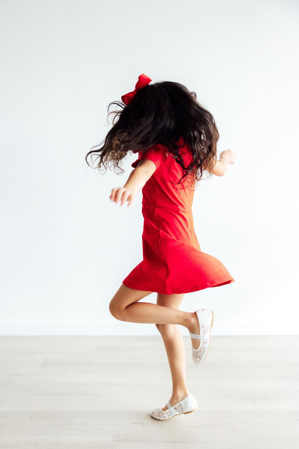 Red S/S Polo Dress 4