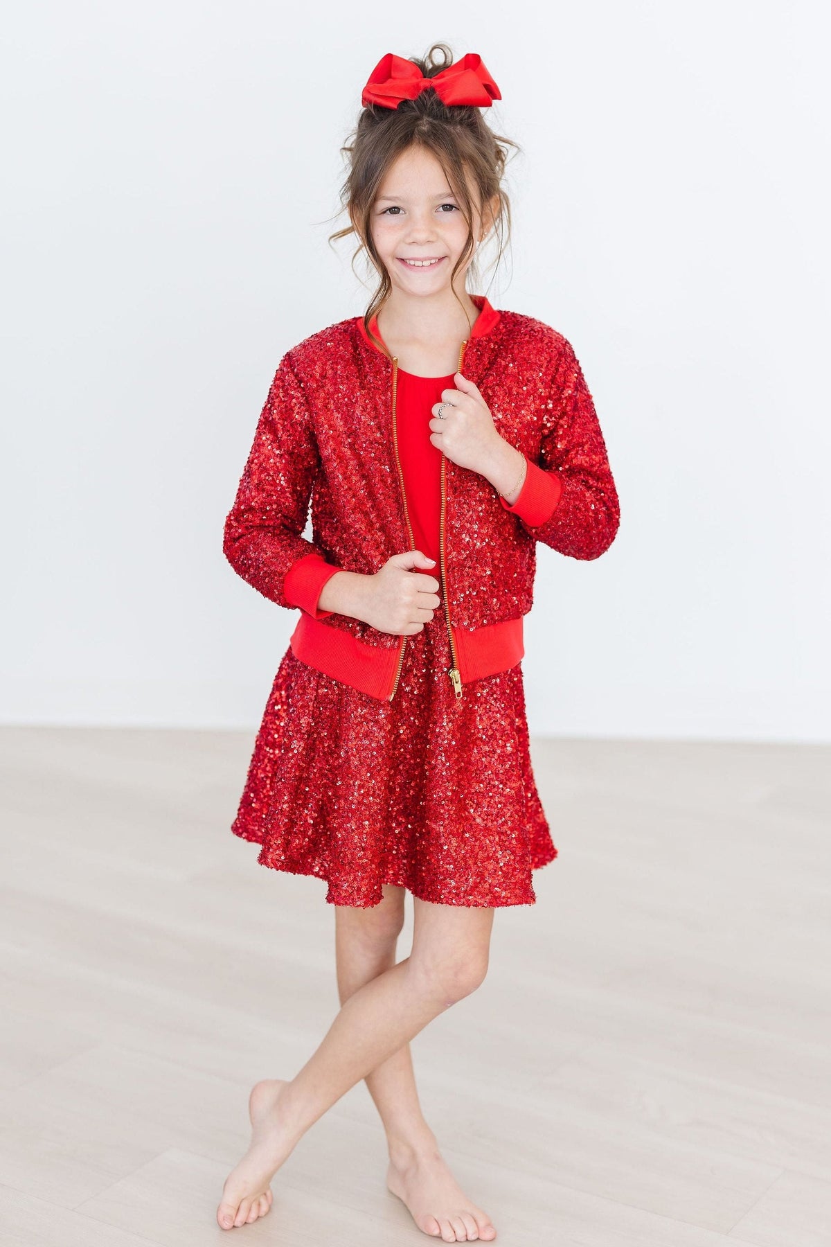 Red Sequin Twirl Skort 3