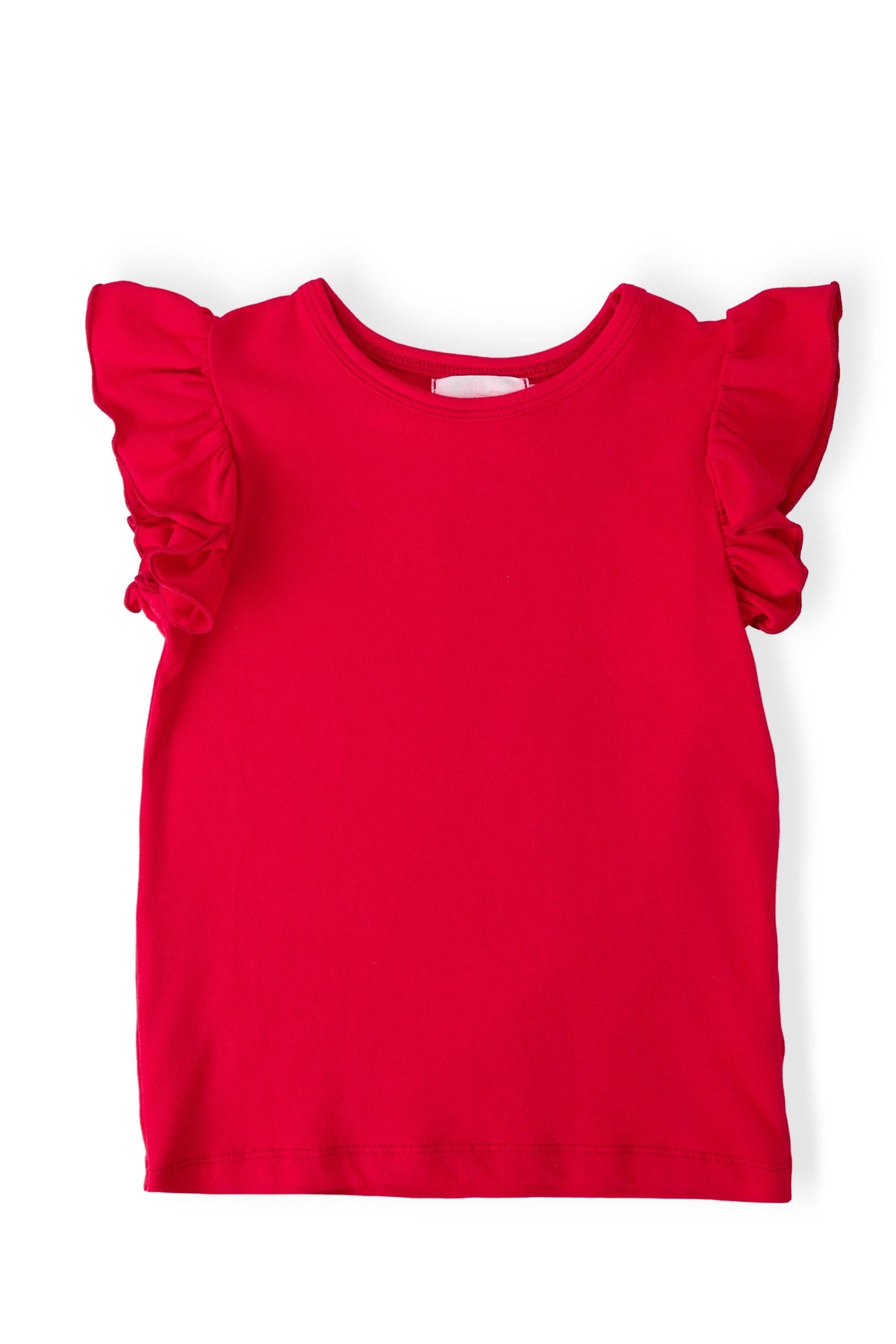 Red S/S Ruffle Tee 1
