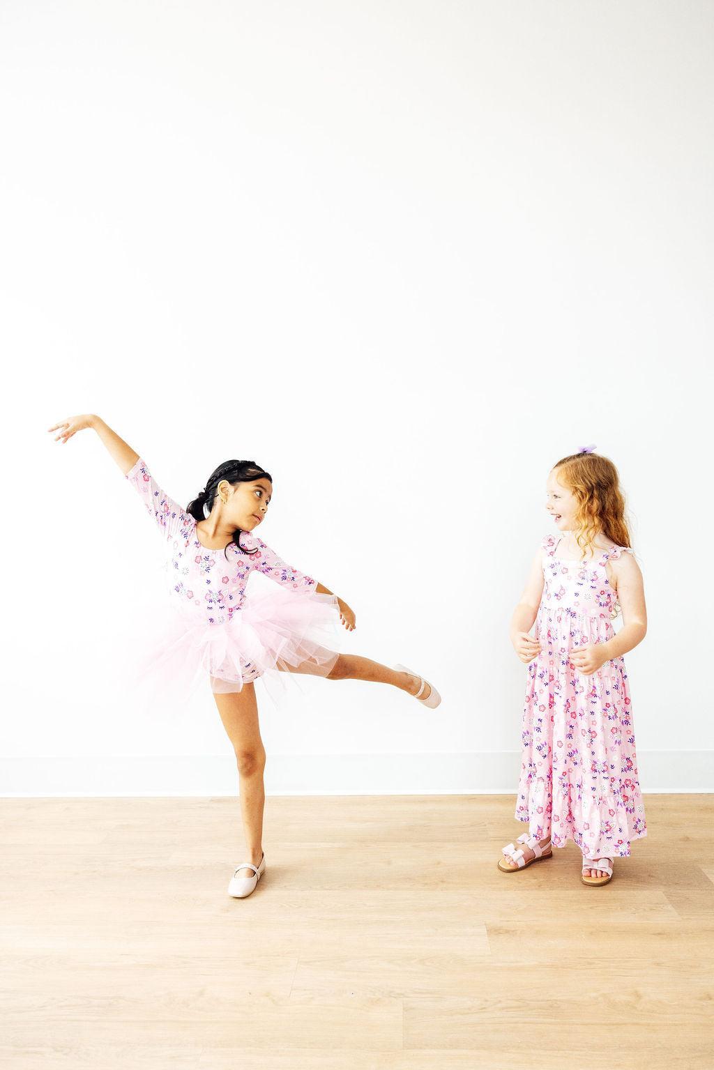 SALE Retro Daydream 3/4 Sleeve Tutu Leotard 2