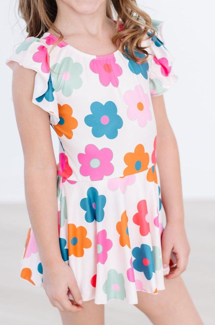 Retro Floral S/S Twirl Leotard 5