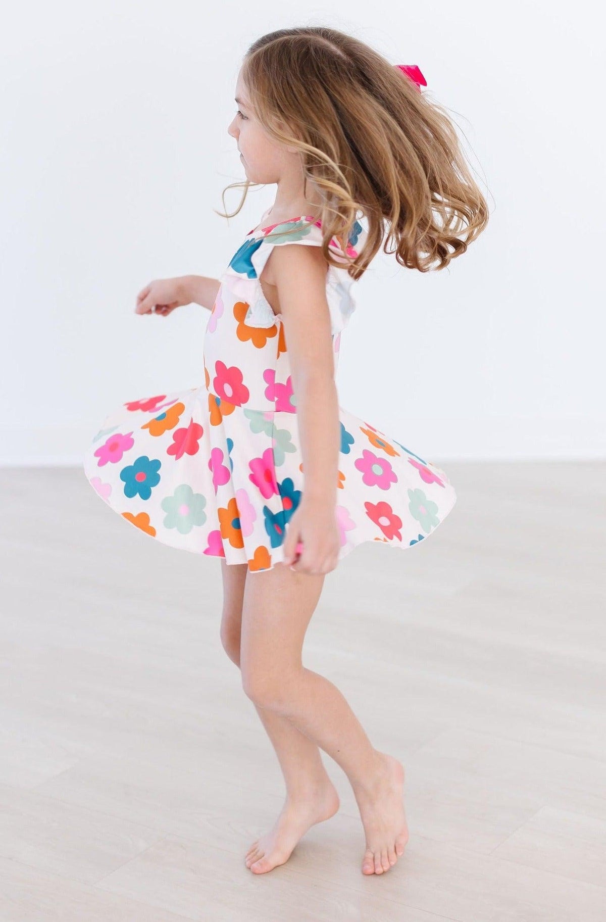 Retro Floral S/S Twirl Leotard 8