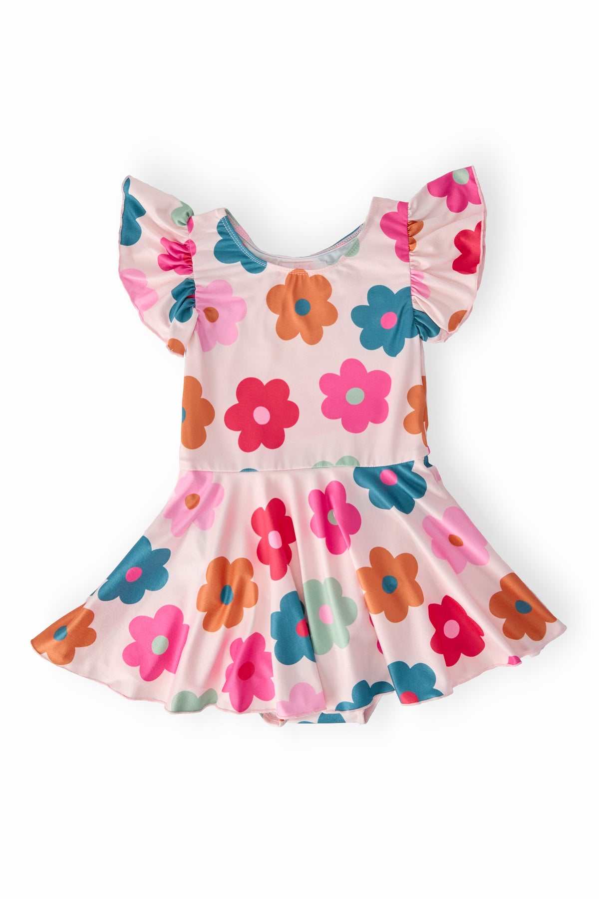 Retro Floral S/S Twirl Leotard 1
