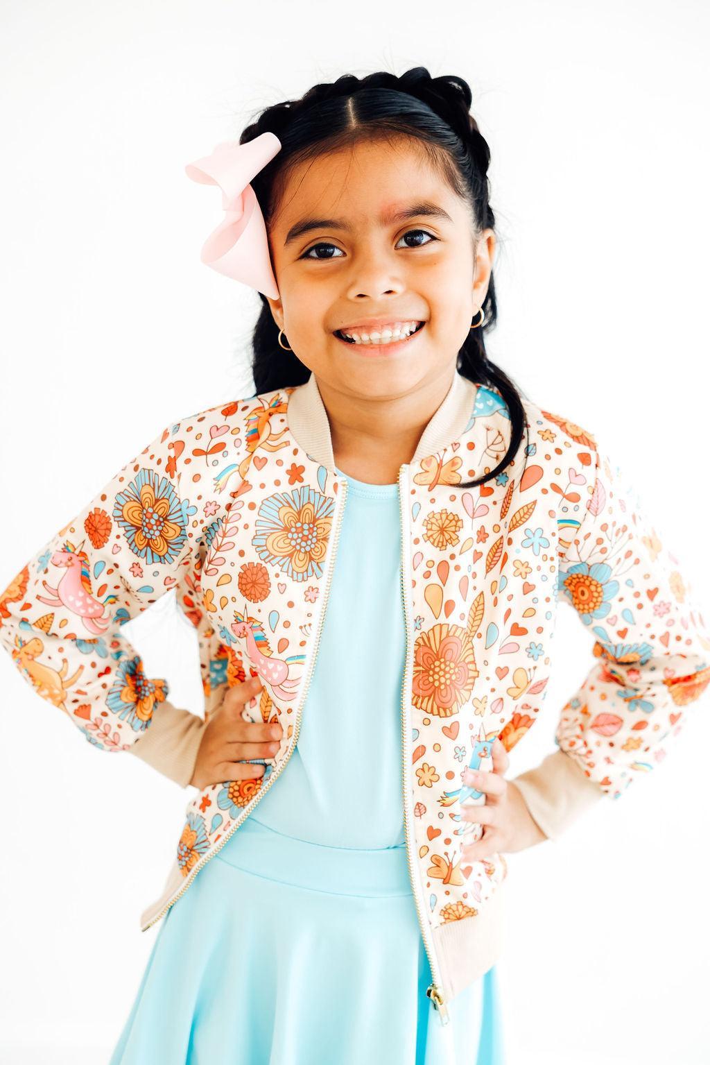 Retro Unicorns Satin Jacket 3