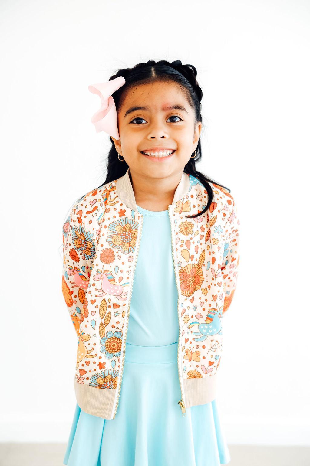 Retro Unicorns Satin Jacket 4