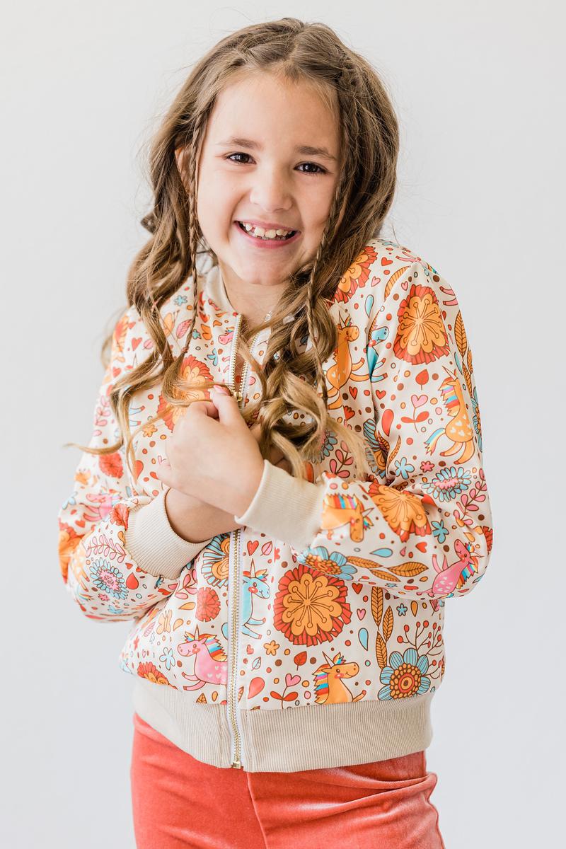 Retro Unicorns Satin Jacket 5