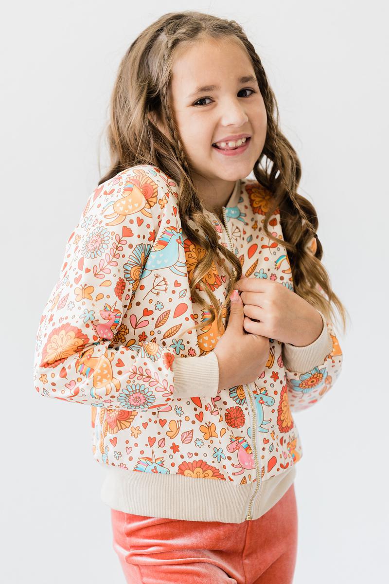 Retro Unicorns Satin Jacket 7