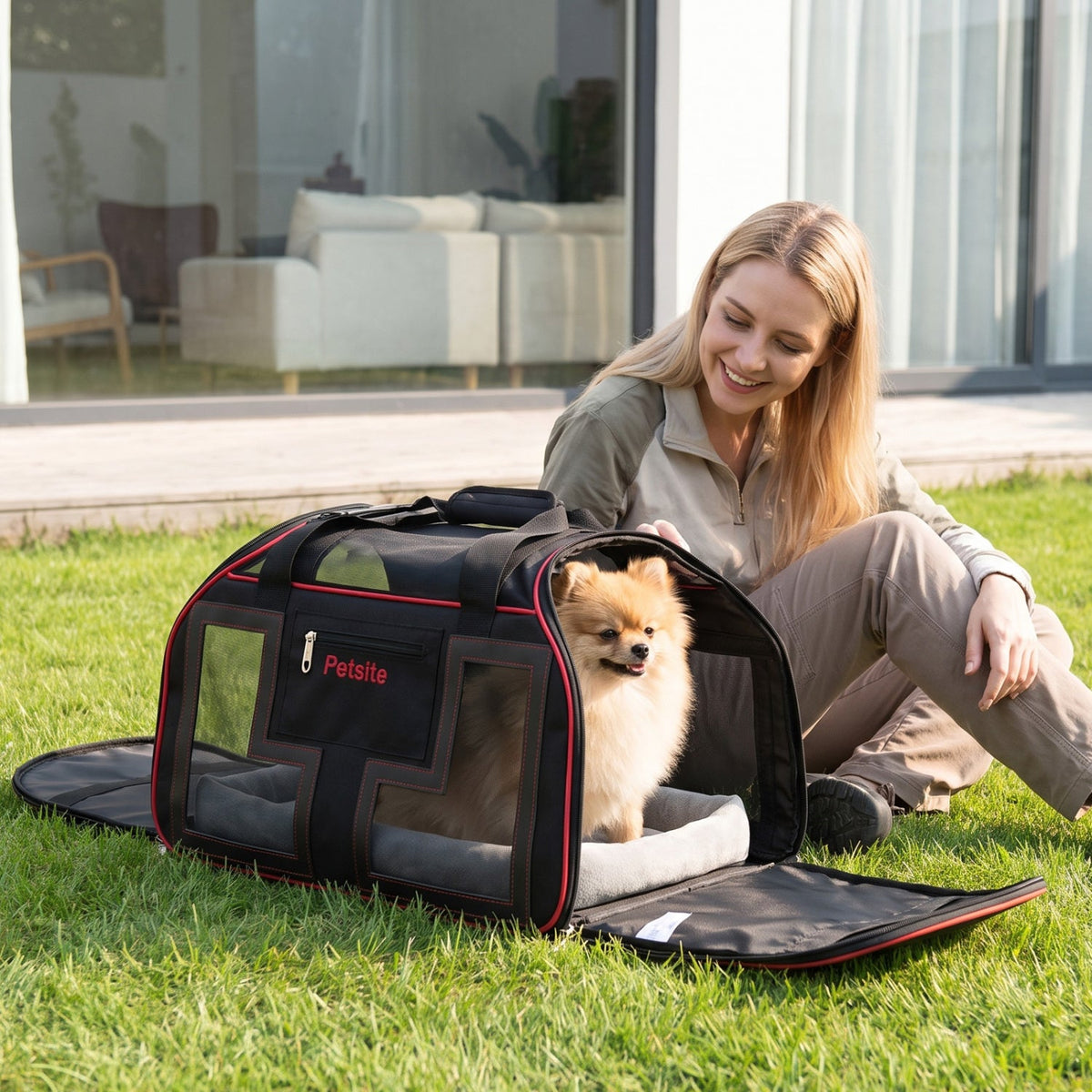 Rolling Pet Carrier with Wheels & Telescopic Handle 4