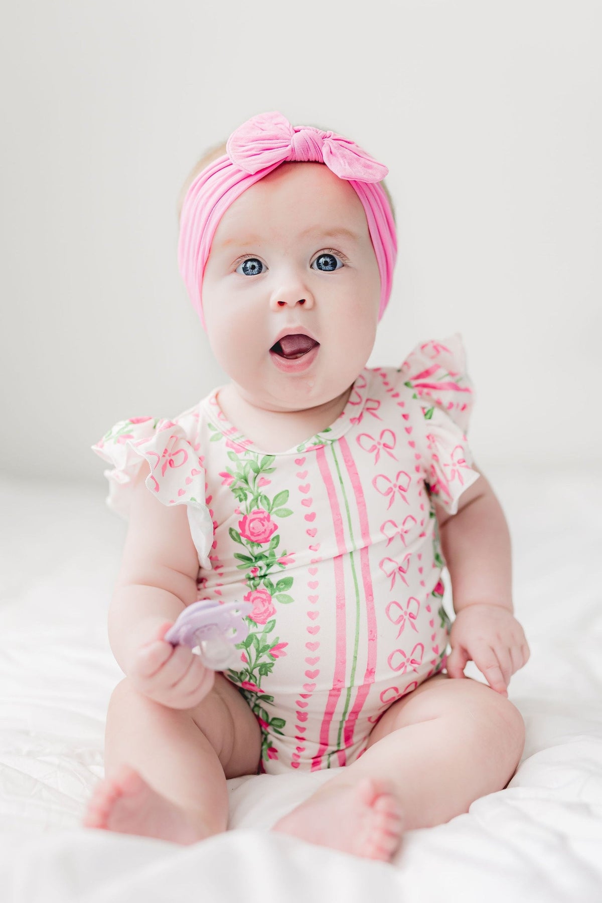 Rosebud Bows S/S Flutter Bodysuit 2