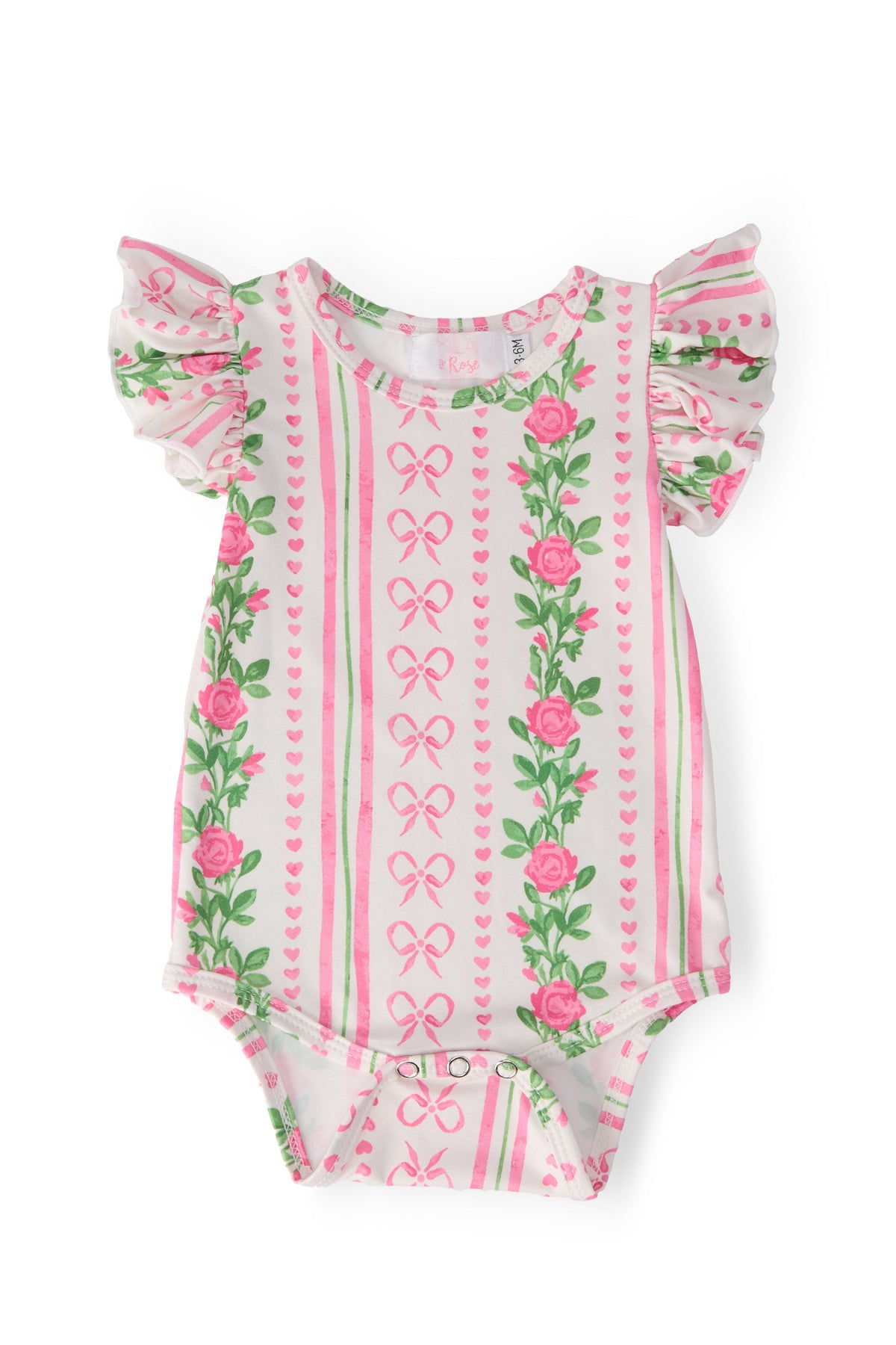 Rosebud Bows S/S Flutter Bodysuit 1