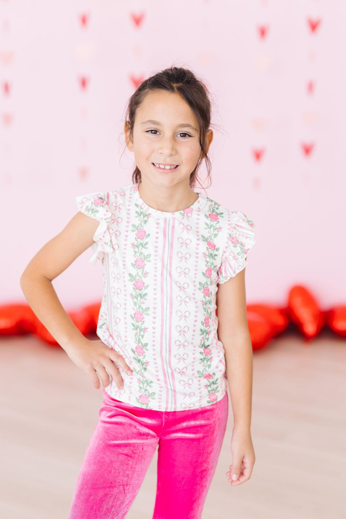 Rosebud Bows S/S Ruffle Tee 5