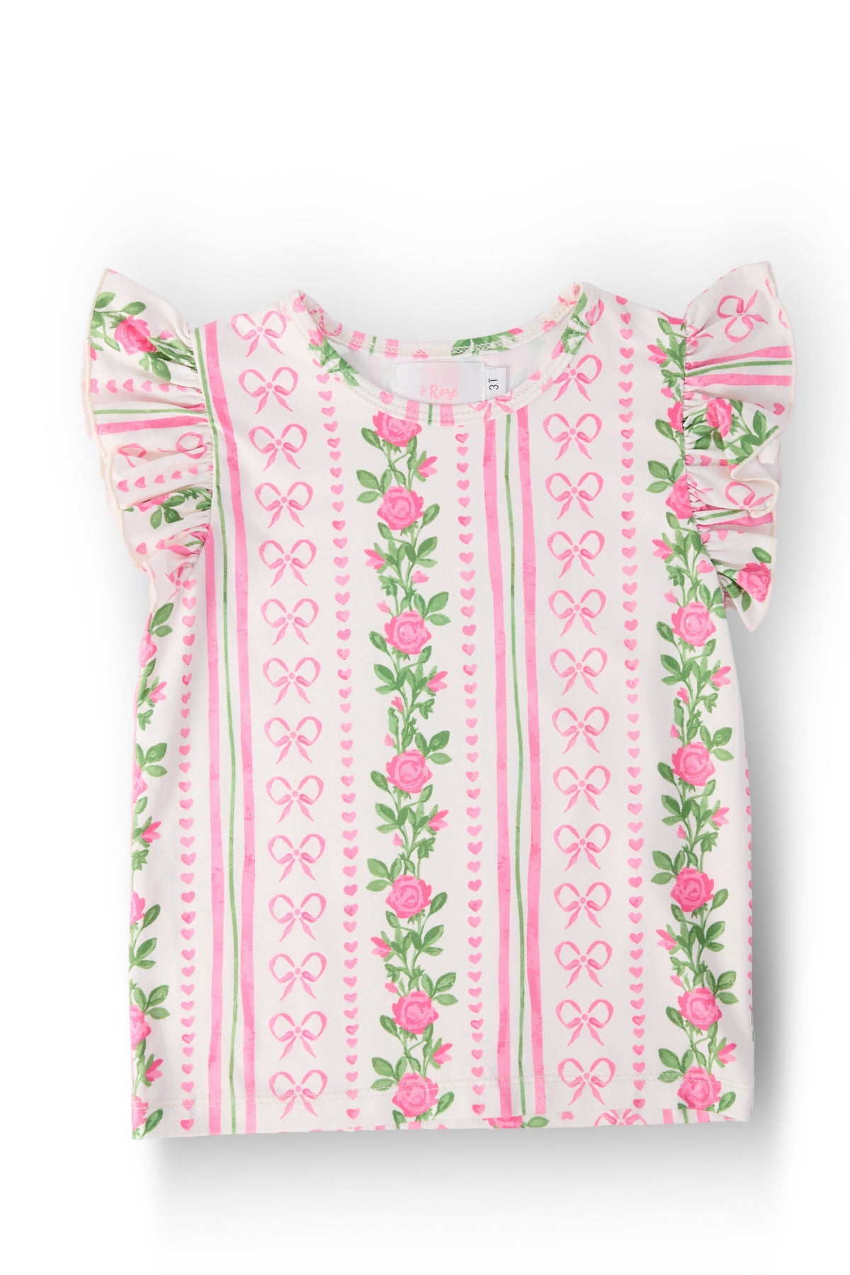 Rosebud Bows S/S Ruffle Tee 1