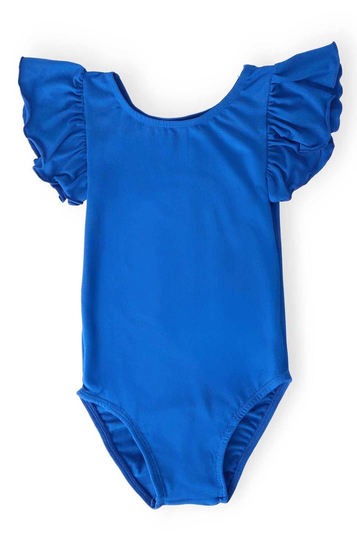 Royal Blue S/S Flutter Sleeve Leotard 1