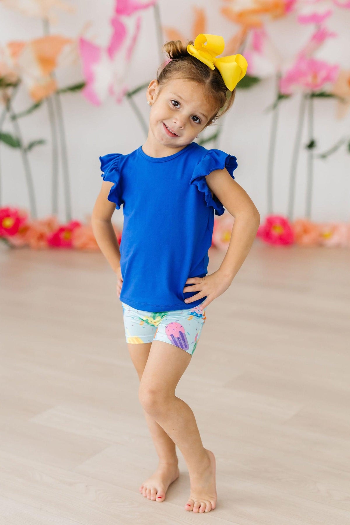 Royal Blue S/S Ruffle Tee 2