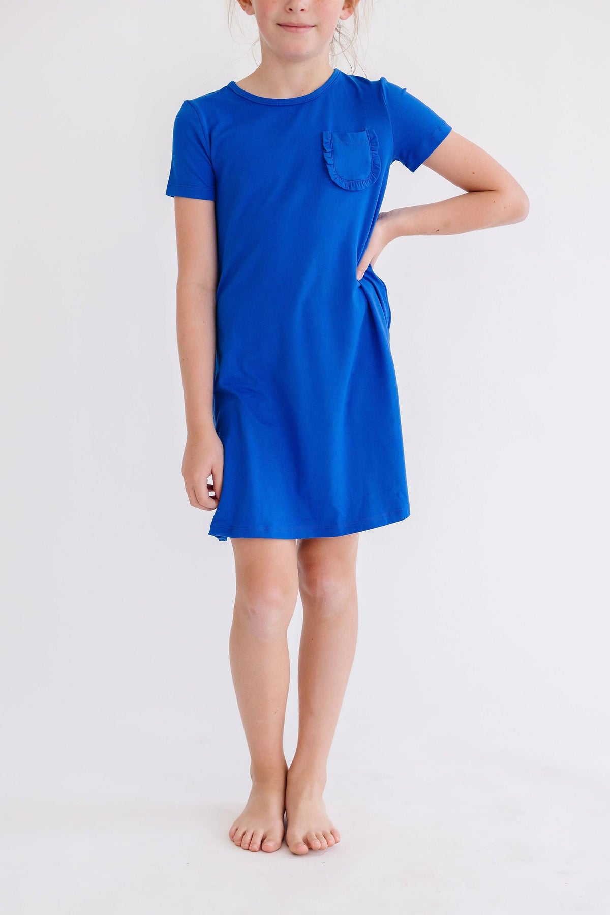 Royal Blue T-Shirt Dress 3