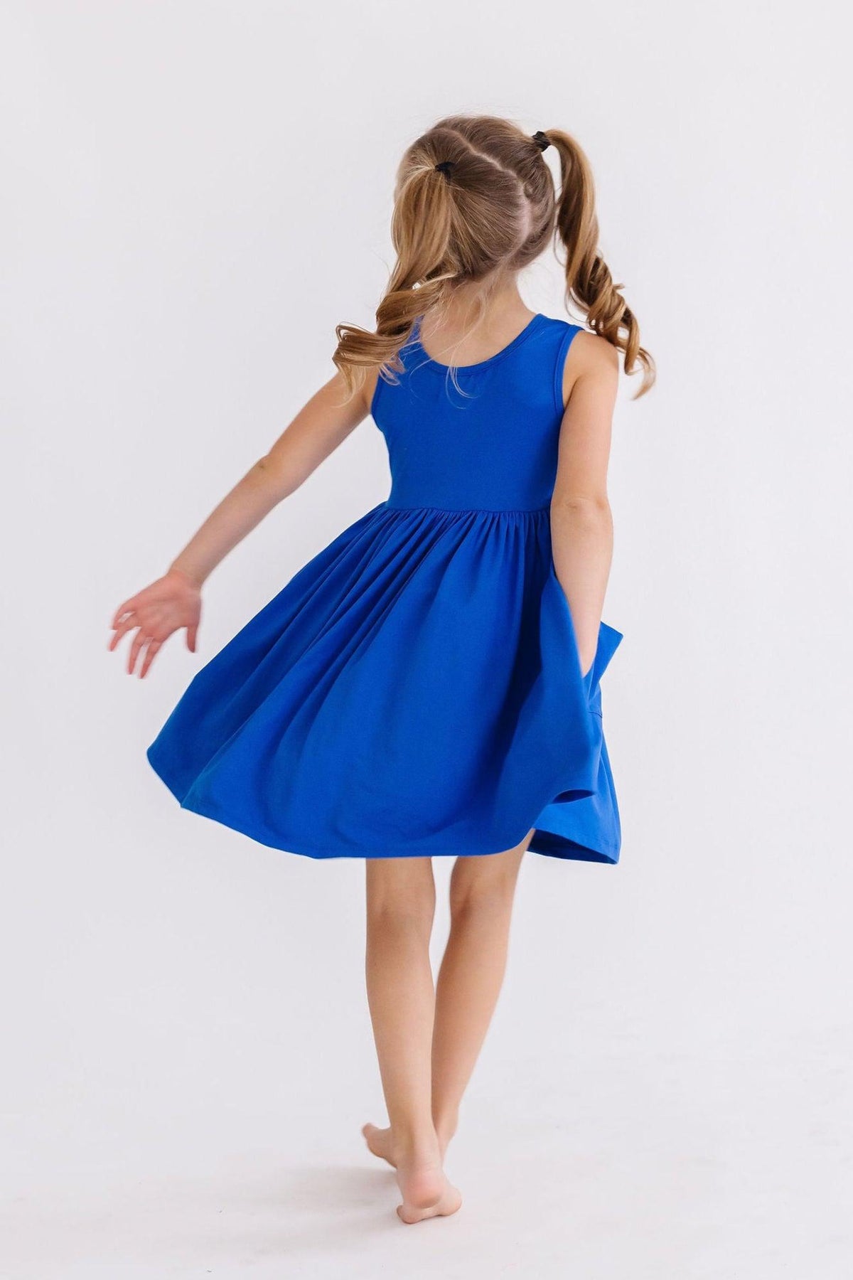Royal Blue Tank Pocket Twirl Dress 1