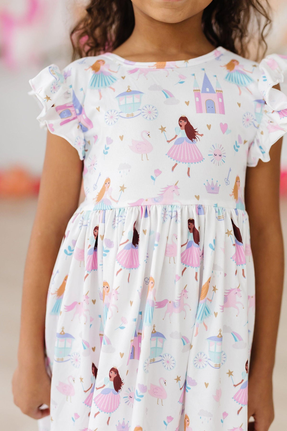 Fairy Princess Flutter Sleeve Twirl Dress 2