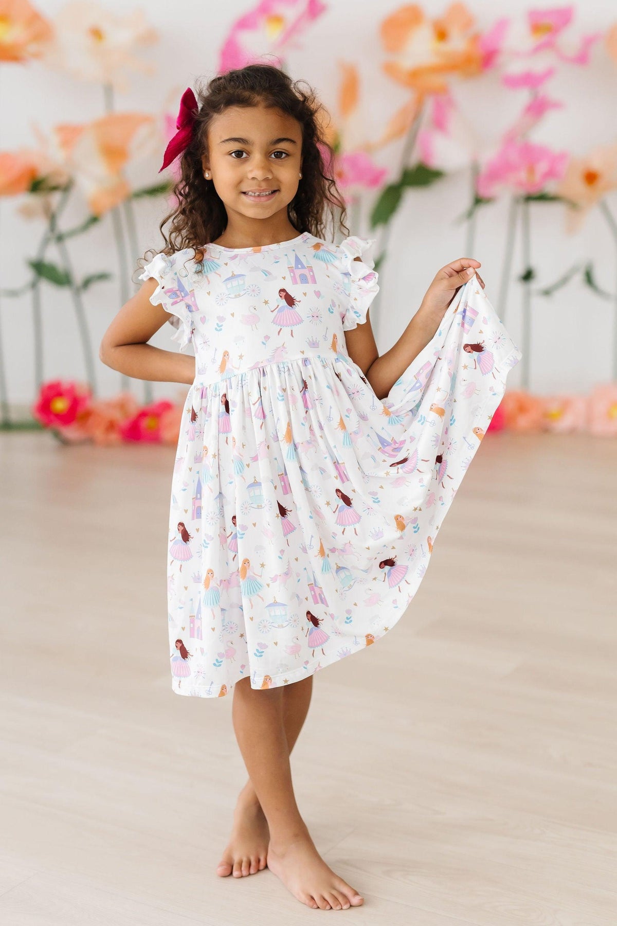 Fairy Princess Flutter Sleeve Twirl Dress 4