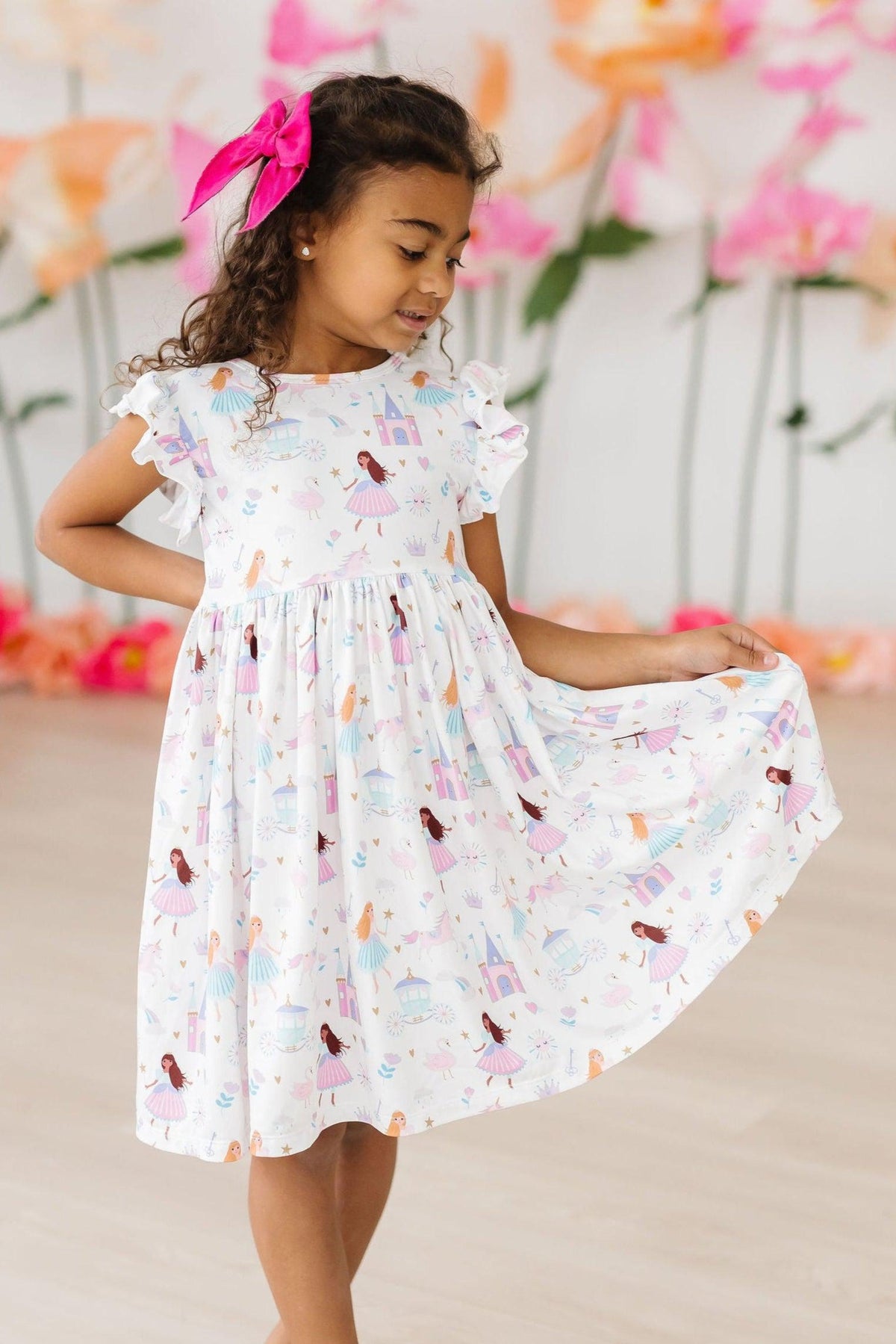 Fairy Princess Flutter Sleeve Twirl Dress 1