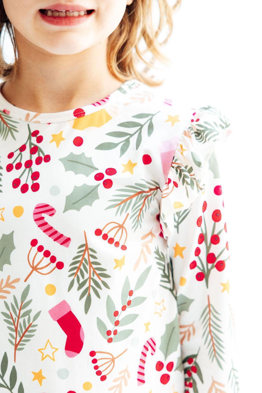 Holly Jolly Christmas L/S Ruffle Tee 3