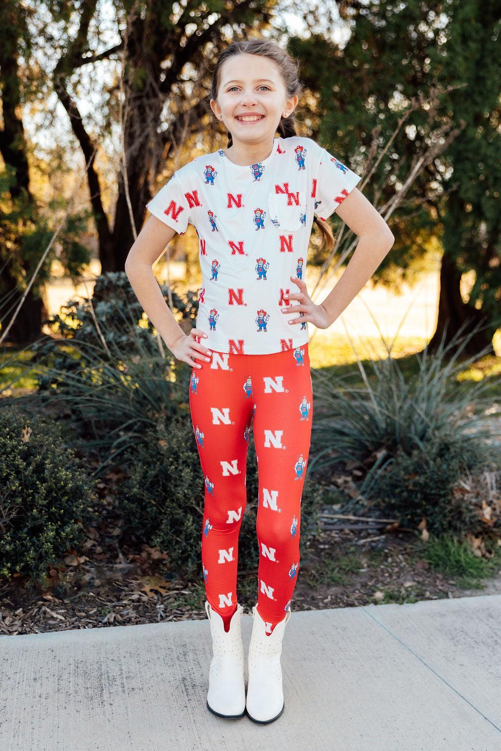 Nebraska White Herbie Husker Ruffle Pocket Tee 3