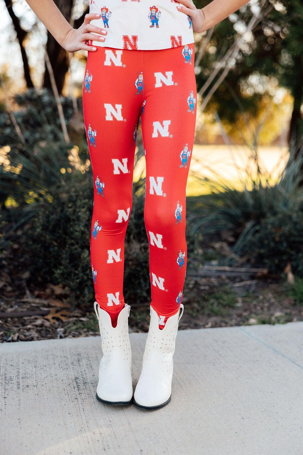 Nebraska Red Herbie Husker Leggings 2