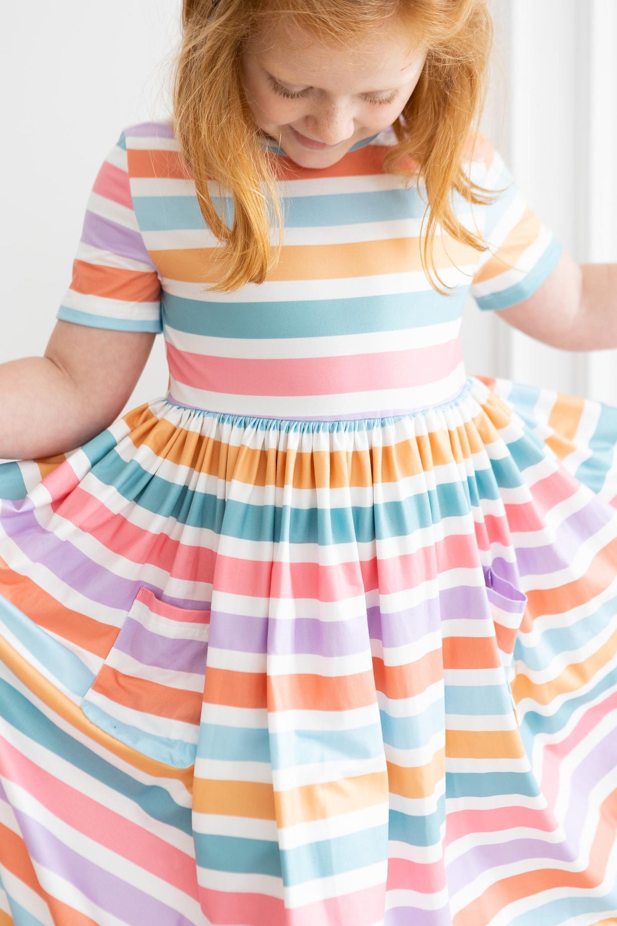 Spring Stripes S/S Pocket Twirl Dress 3