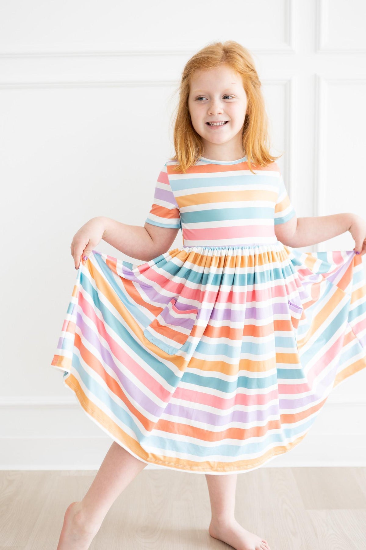Spring Stripes S/S Pocket Twirl Dress 4