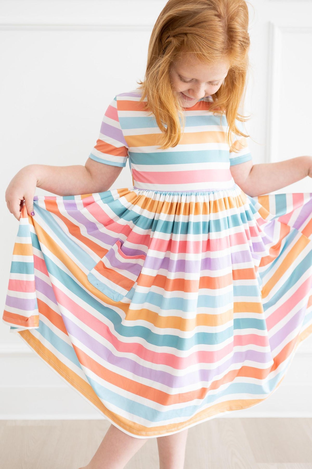 Spring Stripes S/S Pocket Twirl Dress 1