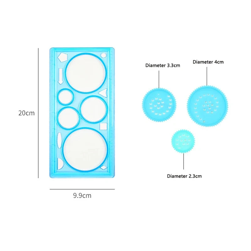 Creative Geometry Spirograph Drawing Stencils Set | Painting Template Art Crafts Kids Educational Toy 5