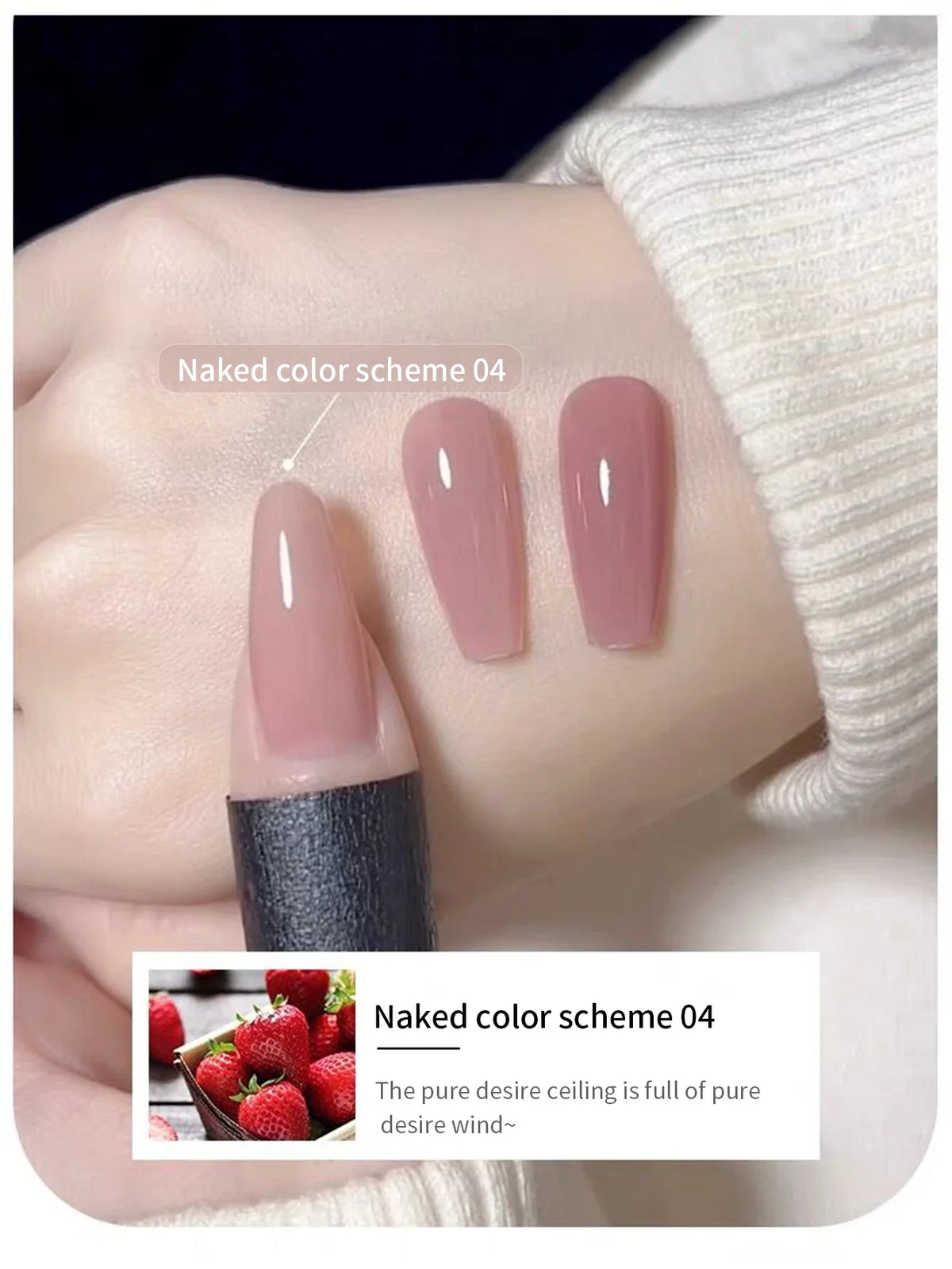 MIANEL  12ML Japanese Style Fairy Gel Nail Polish White Pink Nude Color Ice Clear Nail Polish Pink Nails Summer Nails 1-24pcs 31