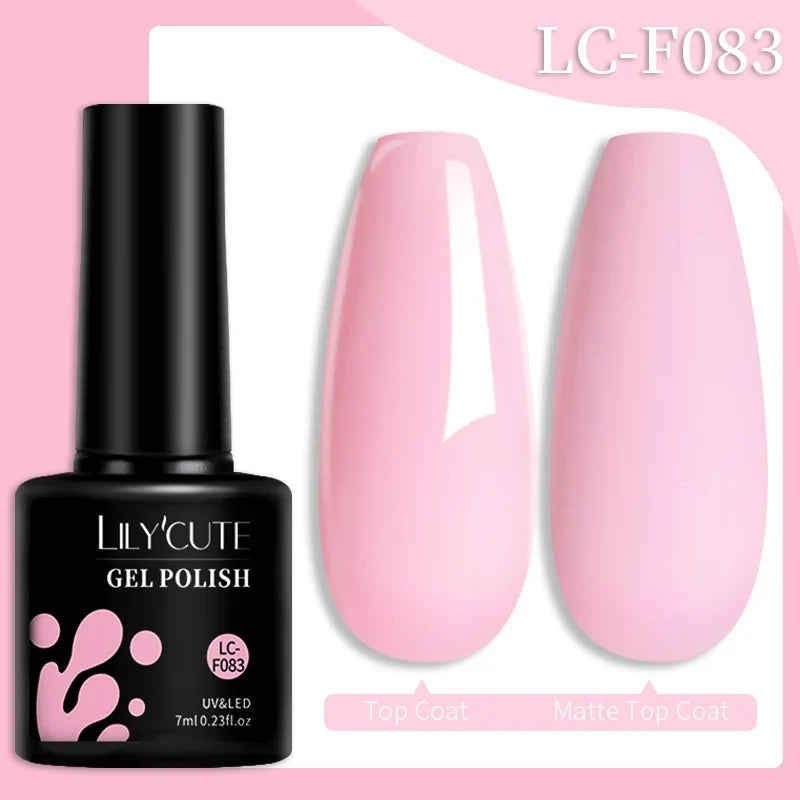 LILYCUTE 7ML Colorful Gel Nail Polish 129 Colors Long Lasting For Manicure Semi Permanent Base Top Coat Nail Art UV Gel Varnish 81