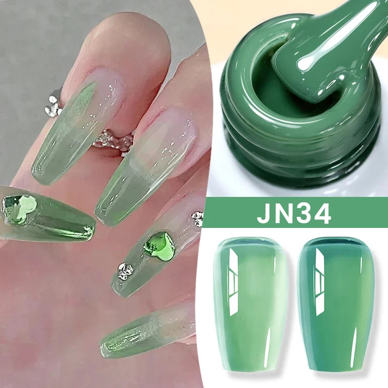 BORN PRETTY 83 Colors 10ml Jelly Nude Gel Nail Polish Autumn Amber Semi Transparent Manicure Soak off UV LED Nails Gel Varnish 23