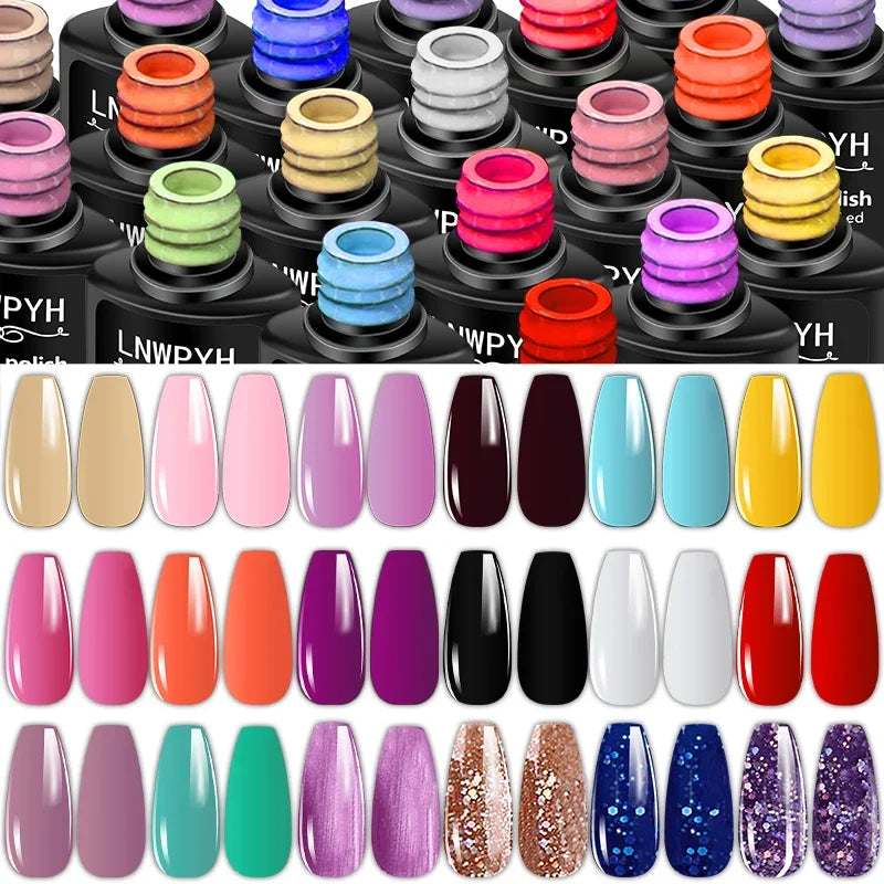 Professional Nail Gel Set, Manicure Tools Kit And Nail Lamp 18 Colors Varnish UV Gel Nail Polish Kit Contains Nail Drill Machine 4