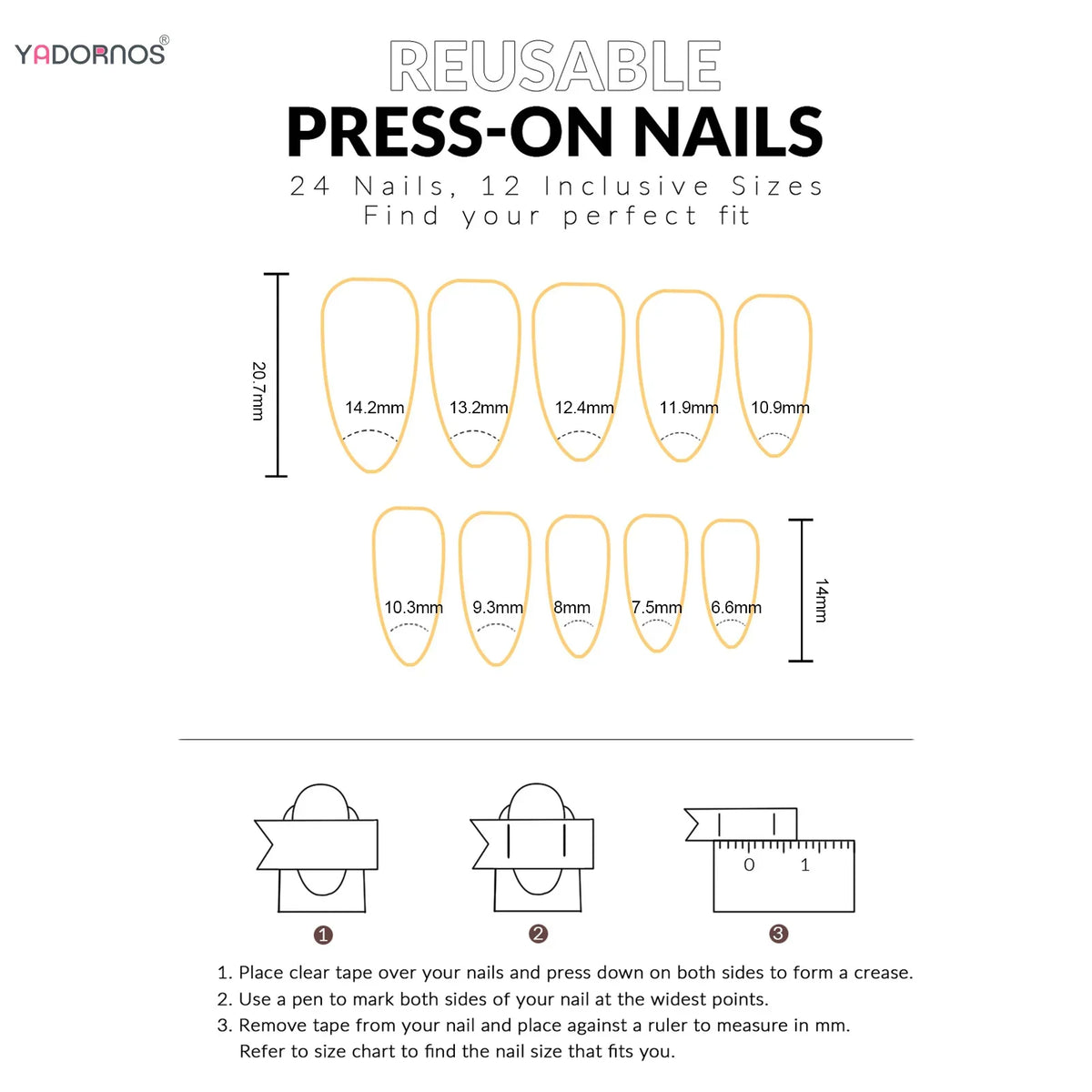 24pcs Gradient Black False Nails Yellow Star Moon Swan Pattern Press On Nails Sweet Cool Bowknots Flower Fake Nail Y2k Manicure 6