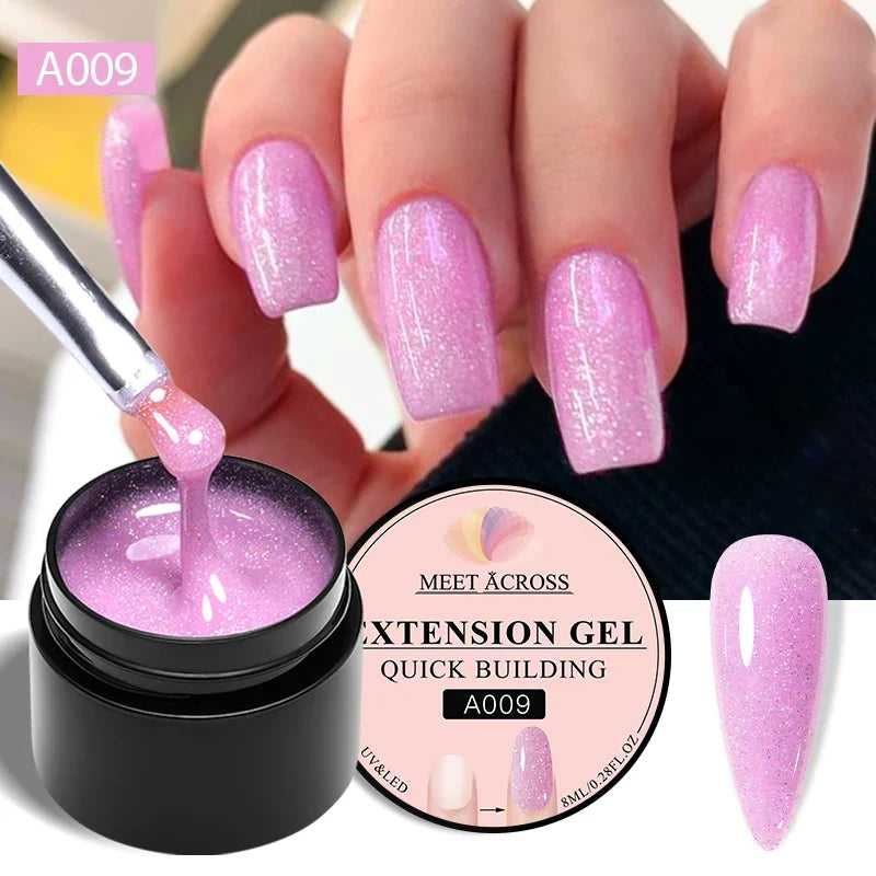 Milky White Nail Extension Gel Clear Nude Building UV Gel For Nails Finger Extensions Form Tips French Nails Manicure Nail Art 63