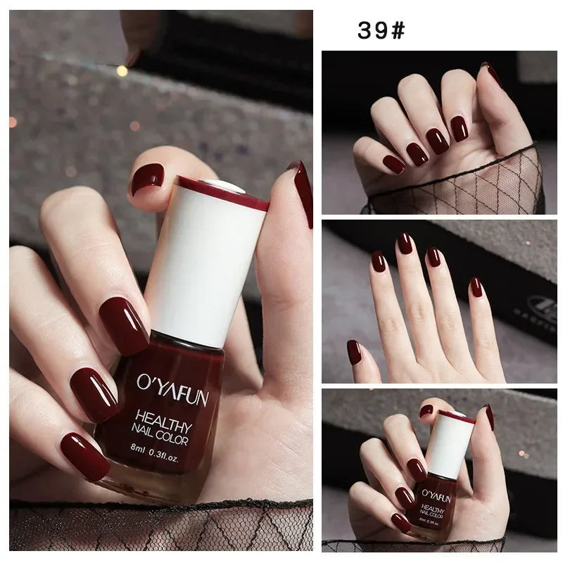 No-bake Nail Polish Nail Art Tearable Quick Dry Normal Without Lamp Nail Polish Glitter Sequins UV Varnish Nails Tools 41